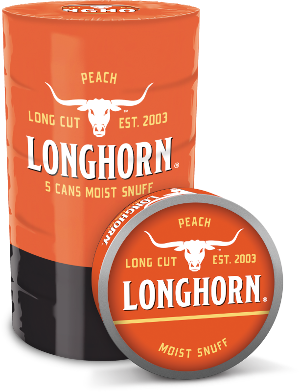 longhorn tobacco products Snuff Long Cut Straight - 1.2 Oz Peach